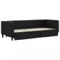 Preview: Tagesbett Ausziehbar mit Schubladen Schwarz 80x200 cm Stoff