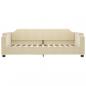 Preview: Tagesbett Ausziehbar Creme 100x200 cm Stoff