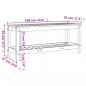Preview: Gartenbank 108x35x45 cm Massivholz Kiefer