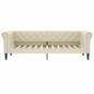 Preview: Tagesbett Creme 90x200 cm Kunstleder