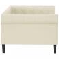 Preview: Tagesbett Creme 90x200 cm Kunstleder