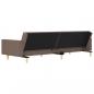 Preview: Schlafsofa 2-Sitzer mit 2 Kissen Taupe Stoff