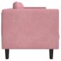 Preview: Sofa mit Kissen 2-Sitzer Rosa Samt