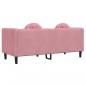 Preview: Sofa mit Kissen 2-Sitzer Rosa Samt