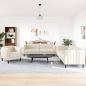 Preview: 3-tlg. Sofagarnitur Creme Stoff