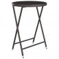 Preview: 3-tlg. Bistro-Set Poly-Rattan und Hartglas Braun
