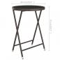 Preview: 3-tlg. Bistro-Set Poly-Rattan und Hartglas Braun