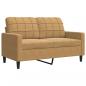 Preview: 2-Sitzer-Sofa Braun 120 cm Samt