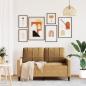 Preview: 2-Sitzer-Sofa Braun 120 cm Samt