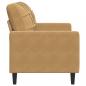 Preview: 2-Sitzer-Sofa Braun 120 cm Samt