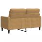 Preview: 2-Sitzer-Sofa Braun 120 cm Samt