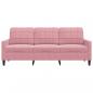 Preview: 3-Sitzer-Sofa Rosa 180 cm Samt