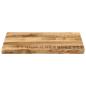 Preview: Tischplatte mit Baumkante 50x40x3,8 cm Raues Mango Massivholz