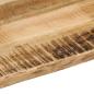 Preview: Tischplatte mit Baumkante 50x40x3,8 cm Raues Mango Massivholz