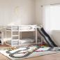 Preview: Etagenbett mit Rutsche & Leiter Weiß 90x200cm Massivholz Kiefer