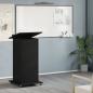 Preview: Rednerpult mit Rollen & Schublade Schwarz 55x55x107 cm