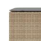 Preview: Gartenbank mit Kissen Beige 110x30x40,5 cm Poly Rattan