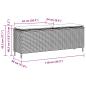 Preview: Gartenbank mit Kissen Beige 110x30x40,5 cm Poly Rattan