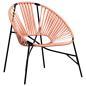 Preview: Gartenstuhl in Ei-Form Schwarz und Orange Poly Rattan