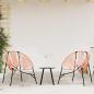 Preview: Gartenstuhl in Ei-Form Schwarz und Orange Poly Rattan