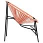 Preview: Gartenstuhl in Ei-Form Schwarz und Orange Poly Rattan