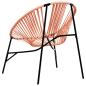 Preview: Gartenstuhl in Ei-Form Schwarz und Orange Poly Rattan