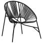 Preview: Gartenstuhl in Ei-Form Schwarz Poly Rattan