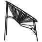 Preview: Gartenstuhl in Ei-Form Schwarz Poly Rattan