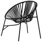 Preview: Gartenstuhl in Ei-Form Schwarz Poly Rattan