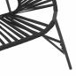 Preview: Gartenstuhl in Ei-Form Schwarz Poly Rattan