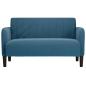 Preview: Zweisitzer-Sofa Blau 109 cm Samt