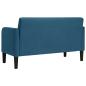 Preview: Zweisitzer-Sofa Blau 109 cm Samt