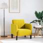 Preview: ARDEBO.de - Sessel mit Armlehnen Gelb 54 cm Samt