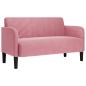 Preview: Zweisitzer-Sofa Rosa 109 cm Samt