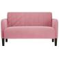Preview: Zweisitzer-Sofa Rosa 109 cm Samt