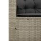 Preview: Gartensofa in L-Form mit Tisch und Kissen Hellgrau Poly Rattan