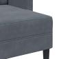 Preview: 2-Sitzer-Sofa mit Chaiselongue L-Form Dunkelgrau 125 cm Samt