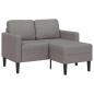 Preview: ARDEBO.de - 2-Sitzer-Sofa mit Chaiselongue L-Form Taupe 125 cm Stoff