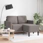 Preview: 2-Sitzer-Sofa mit Chaiselongue L-Form Taupe 125 cm Stoff