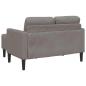 Preview: 2-Sitzer-Sofa mit Chaiselongue L-Form Taupe 125 cm Stoff