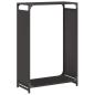 Preview: Brennholzregal Schwarz 60x28x90 cm Kaltgewalzter Stahl