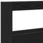 Preview: LED-Kopfteil mit Ablagen Schwarz Eichen-Optik 140x17x102 cm