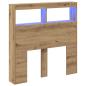 Preview: LED-Kopfteil mit Ablagen Artisan-Eiche 100x17x102 cm
