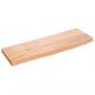 Preview: Wandregal Hellbraun 60x20x2 cm Massivholz Eiche Behandelt