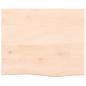 Preview: Tischplatte 60x50x2 cm Massivholz Eiche Unbehandelt