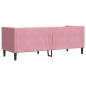 Preview: Chesterfield-Sofa mit Nackenrollen 3-Sitzer Rosa Samt