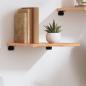 Preview: ARDEBO.de - Wandregal Hellbraun 40x40x2 cm Massivholz Eiche Behandelt
