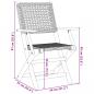 Preview: 5-tlg. Garten-Essgruppe Grau Poly Rattan und Massivholz