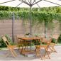 Preview: ARDEBO.de - 5-tlg. Garten-Essgruppe Stoff und Massivholz Taupe