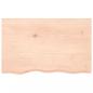 Preview: Tischplatte 80x50x(2-6) cm Massivholz Eiche Unbehandelt